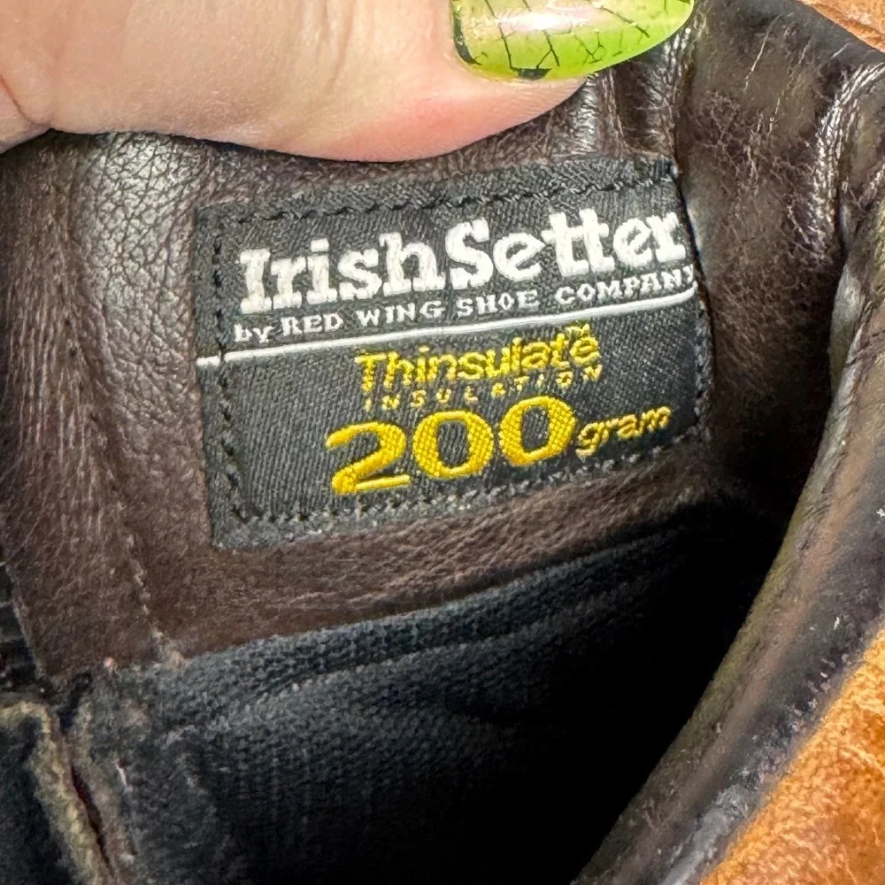 Irish Setter Red Wing 200g Thinsulate UltraDry Waterproof Side Zip Boots 9.5